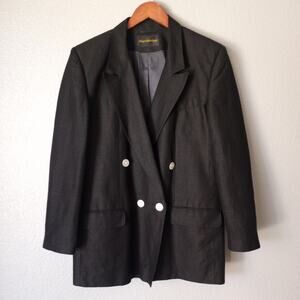 Vintage Giorgio Sant'Angelo Women's Size 12 Linen Rayon Blazer